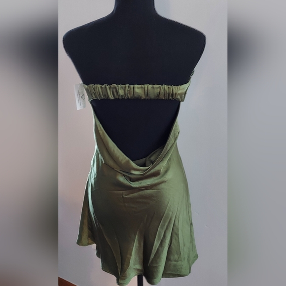 Nwt Olive green strapless mini windsor dress - Picture 2 of 7